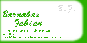 barnabas fabian business card