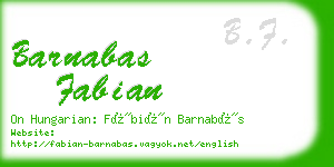 barnabas fabian business card